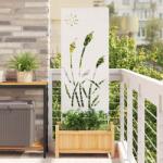 vidaXL Ecran de intimitate pentru gradina alb 50x140 cm, decor soare si stuf (876274)