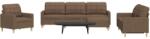 vidaXL Set de canapele cu taburet, 4 piese, maro, textil GartenMobel Dekor (3278298) Canapea