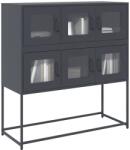 vidaXL Dulap, antracit, 100, 5x39x107 cm, otel laminat la rece GartenMobel Dekor (853424) Comoda