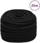 vidaXL Franghie de lucru, negru, 25 mm, 25 m, poliester GartenMobel Dekor (152843)