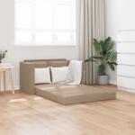vidaXL Canapea extensibila 2 în 1, cappuccino, 112x174x55 cm piele eco GartenMobel Dekor (353976) Canapea