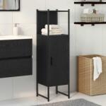 vidaXL Dulap de Baie Stejar negru 33 x 33 x 120.5 cm Lemn compozit GartenMobel Dekor (863122)