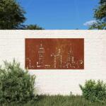 vidaXL Decor perete de gradina 105x55 cm design orizont otel Corten GartenMobel Dekor (824497)