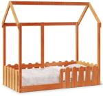 vidaXL Cadru pat de copii, maro ceruit, 70x140 cm, lemn masiv de pin GartenMobel Dekor (850700)