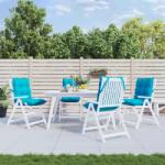 vidaXL Perne scaun cu spatar mic, 4 buc. , turcoaz, tesatura oxford GartenMobel Dekor (377735)