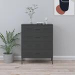 vidaXL Comoda cu sertare, antracit, 80x35x101, 5 cm, otel GartenMobel Dekor (336204) Comoda