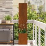 vidaXL Ghiveci de Gradina cu Panou Decorativ Ruginit 32 x 140 cm GartenMobel Dekor (876391)