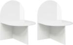 vidaXL Noptiera 2 pcs Alb foarte lucios 48 x 49 x 65 cm Lemn prelucrat GartenMobel Dekor (8001122)