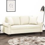 vidaXL Canapea cu 2 locuri cu pernute, crem, 140 cm, catifea GartenMobel Dekor (3200953) Canapea