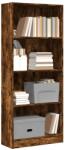vidaXL Biblioteca, stejar fumuriu, 60x24x143 cm, lemn prelucrat GartenMobel Dekor (857816) Biblioteca
