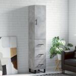 vidaXL Dulap înalt, gri beton, 34, 5x34x180 cm, lemn prelucrat GartenMobel Dekor (3198877) Comoda