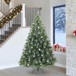 vidaXL Brad de Craciun artificial cu 300 LED Verde 240 cm PE si PVC GartenMobel Dekor (3397876)