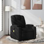 vidaXL Fotoliu de masaj rabatabil, negru, material textil GartenMobel Dekor (372379)