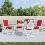 vidaXL Perne scaun cu spatar înalt 4 buc, rosu, tesatura Oxford GartenMobel Dekor (377621)