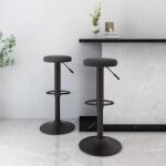 vidaXL Scaune de bar, 2 buc. , negru, catifea GartenMobel Dekor (333140)