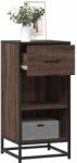 vidaXL Dulap, stejar maro, 35, 5x35x76 cm, lemn prelucrat si metal GartenMobel Dekor (848958) Comoda