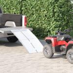 vidaXL Rampa pentru scaun cu rotile Argintiu 122 x 73, 5 x 11 cm GartenMobel Dekor (42021096)