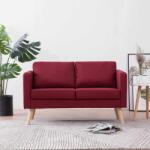 vidaXL Canapea cu 2 locuri, rosu, material textil GartenMobel Dekor (281363) Canapea