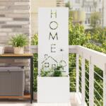 vidaXL Ghiveci de Gradina cu Panou Decorativ Alb 50 x 140 cm GartenMobel Dekor (876491)