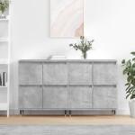 vidaXL Servante, 2 piese, gri beton, lemn prelucrat GartenMobel Dekor (3190169) Comoda