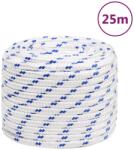 vidaXL Franghie de barca, alb, 18 mm, 25 m, polipropilena GartenMobel Dekor (152311)