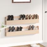 vidaXL Pantofare de perete, 2 buc. , 110x9x23 cm, lemn masiv pin GartenMobel Dekor (833275) Pantofar