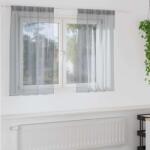 vidaXL Cortina din Voile 2 pcs Gri închis 140 x 140 cm Poliester GartenMobel Dekor (4108027)