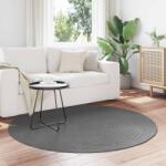 vidaXL Covor rotund antracit Ø160 cm, antiderapant, poliester, pentru interior (42022620) Covor