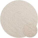 vidaXL Covor „ZIZUR crem aspect iuta pentru interior si exterior GartenMobel Dekor (4010384) Covor