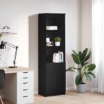 vidaXL Tablou Stejar negru 50x35x180 cm Lemn prelucrat GartenMobel Dekor (3328463) Comoda