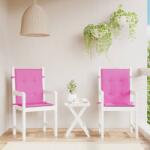 vidaXL Perne pentru scaune cu spatar mic, 2 buc. , roz, textil GartenMobel Dekor (361334)