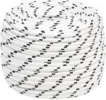 vidaXL Franghie împletita pentru barca, alb, 14 mm x 25 m, poliester GartenMobel Dekor (152779)