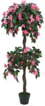 vidaXL Planta artificiala Rododendron cu ghiveci, 155 cm, verde si roz GartenMobel Dekor (245951)