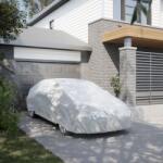 vidaXL Husa auto pentru Sedan, curele cu catarama, complet, argintiu L GartenMobel Dekor (4008927)
