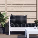 vidaXL Perne pentru paleti, 3 buc, negru, model carouri, textil oxford GartenMobel Dekor (361786)