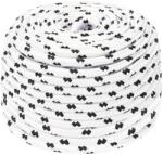 vidaXL Franghie împletita pentru barca, alb, 10 mm x 25 m, poliester GartenMobel Dekor (152771)