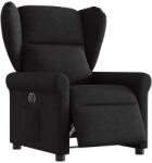 vidaXL Fotoliu rabatabil electric, negru, material textil GartenMobel Dekor (3303356)