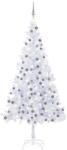 vidaXL Brad de Craciun pre-iluminat cu set globuri, 210 cm, 910 ramuri GartenMobel Dekor (3077667)