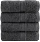 vidaXL Prosoape de baie premium SOLUND, 4 buc. , antracit, 30x30 cm, 600 g/m2 GartenMobel Dekor (137149) Prosop