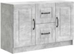 vidaXL Bufet cu sertar Gri Beton 89 x 34, 5 x 57 cm Lemn prelucrat GartenMobel Dekor (895808) Comoda