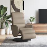 vidaXL Fotoliu rabatabil cu suport picioare cappuccino piele ecologica GartenMobel Dekor (356721)
