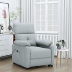 vidaXL Fotoliu rabatabil electric, gri deschis, textil GartenMobel Dekor (3073802)