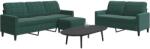 vidaXL Set de canapele cu perne, 3 piese, verde închis, catifea GartenMobel Dekor (3278403) Canapea