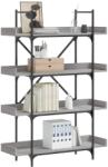 vidaXL Biblioteca 4 niveluri gri sonoma 100x33x145, 5 cm lemn prelucrat GartenMobel Dekor (837695) Biblioteca