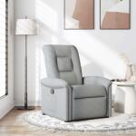 vidaXL Fotoliu rabatabil, gri deschis, material textil GartenMobel Dekor (4015616)