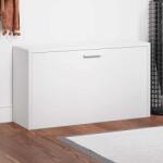 vidaXL Banca pentru pantofi, alb lucios, 80x24x45 cm, lemn stratificat GartenMobel Dekor (342643) Pantofar