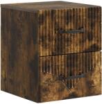 vidaXL Noptiera suspendata stejar fumuriu, 2 sertare, 34, 5x33x40 cm (898985)
