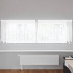 vidaXL Cortina din Dantela cu perdele Alb 100 x 300 cm Poliester GartenMobel Dekor (4107892)