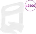 vidaXL Cleme de nivelare a placilor 2500 buc. 2 mm GartenMobel Dekor (155278)