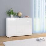 vidaXL Dulap, alb extralucios, 107x35x80, 5 cm GartenMobel Dekor (283718) Comoda